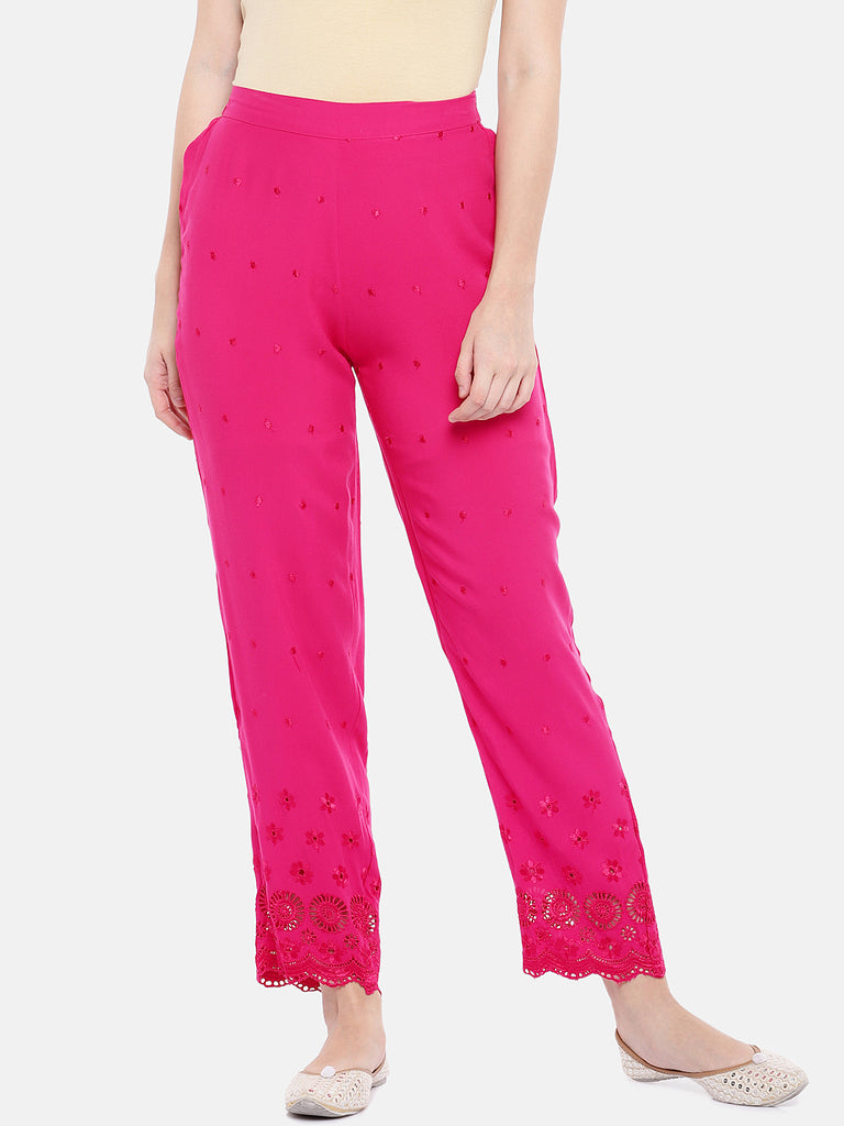 Women Pant Fuchsia Pants