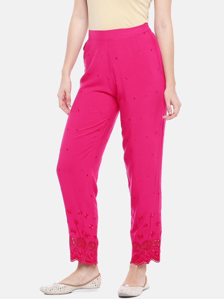 Women Pant Fuchsia Pants