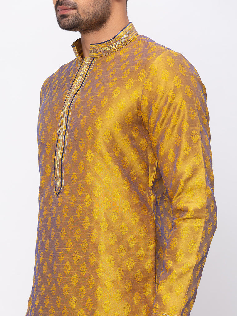 Men Straight Full Sleeve Mustard Kp Set