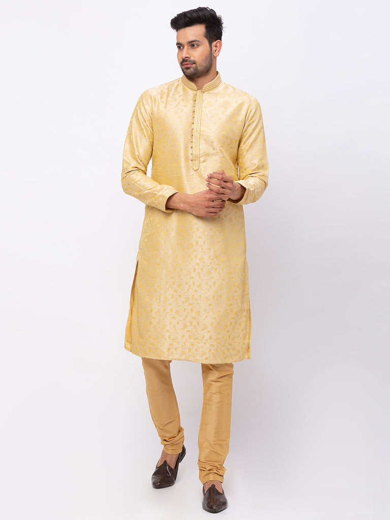 Men Straight Full Sleeve Fawn Kp Set