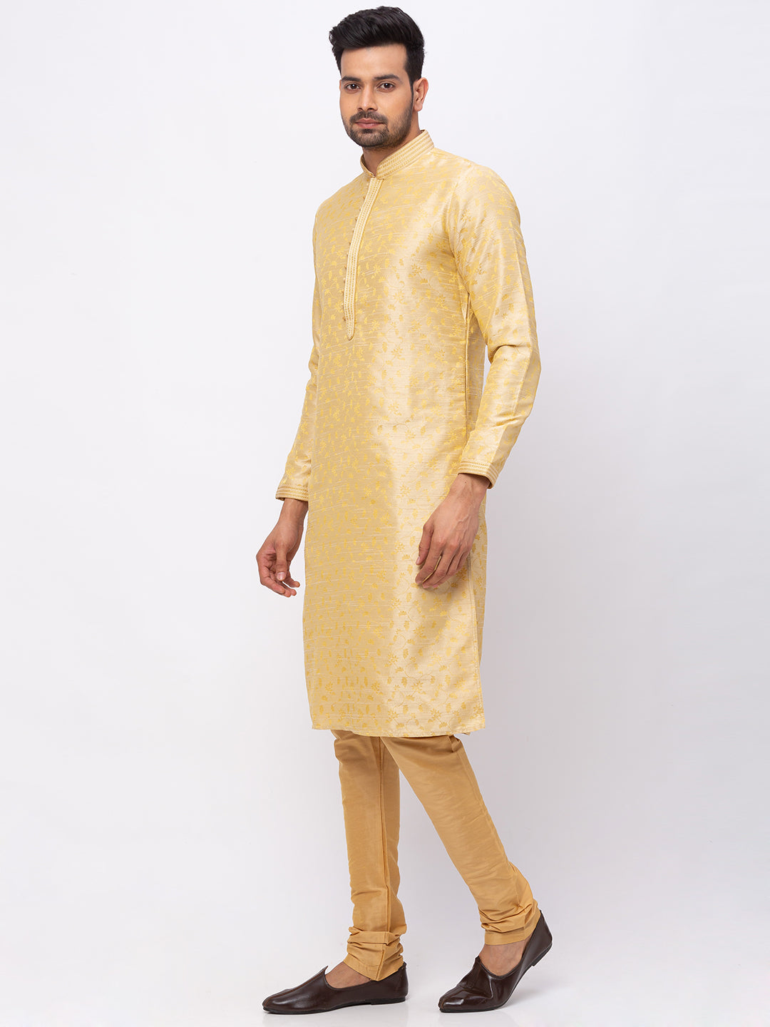 Men Straight Full Sleeve Fawn Kp Set