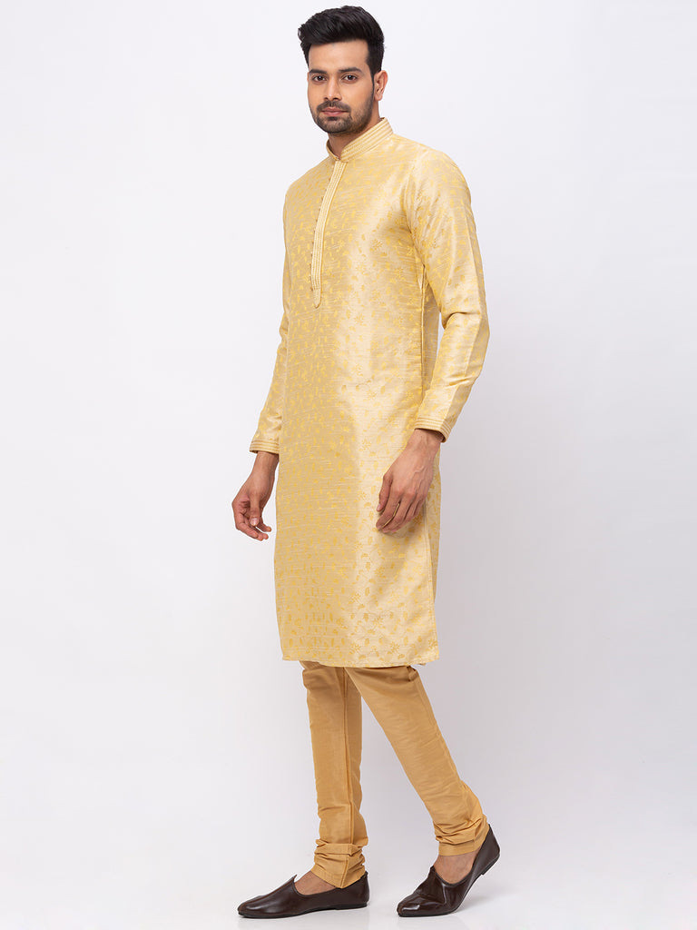 Men Straight Full Sleeve Fawn Kp Set