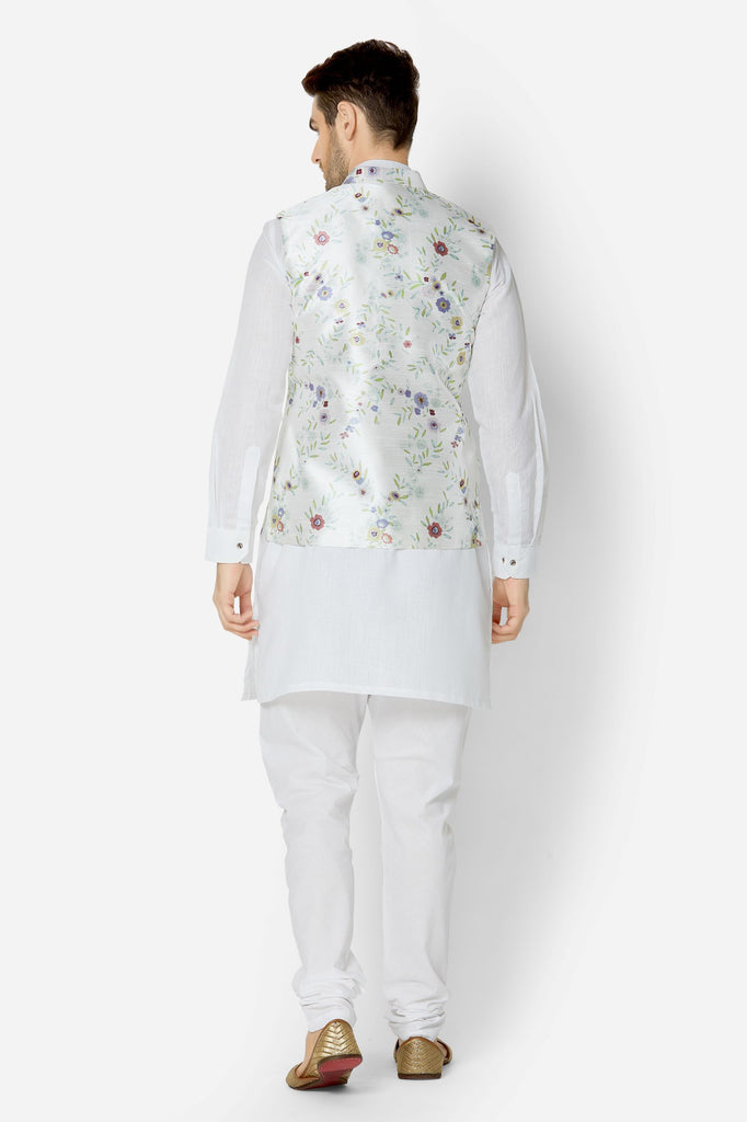Men Straight Sleeveless White Jackets