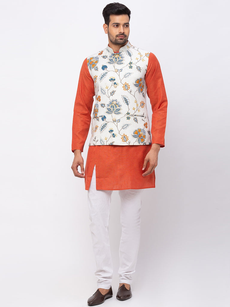 Men Straight Sleeveless White Jackets