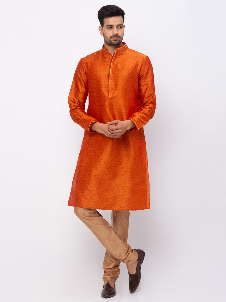 Men Straight Full Sleeve Rust Kp Set