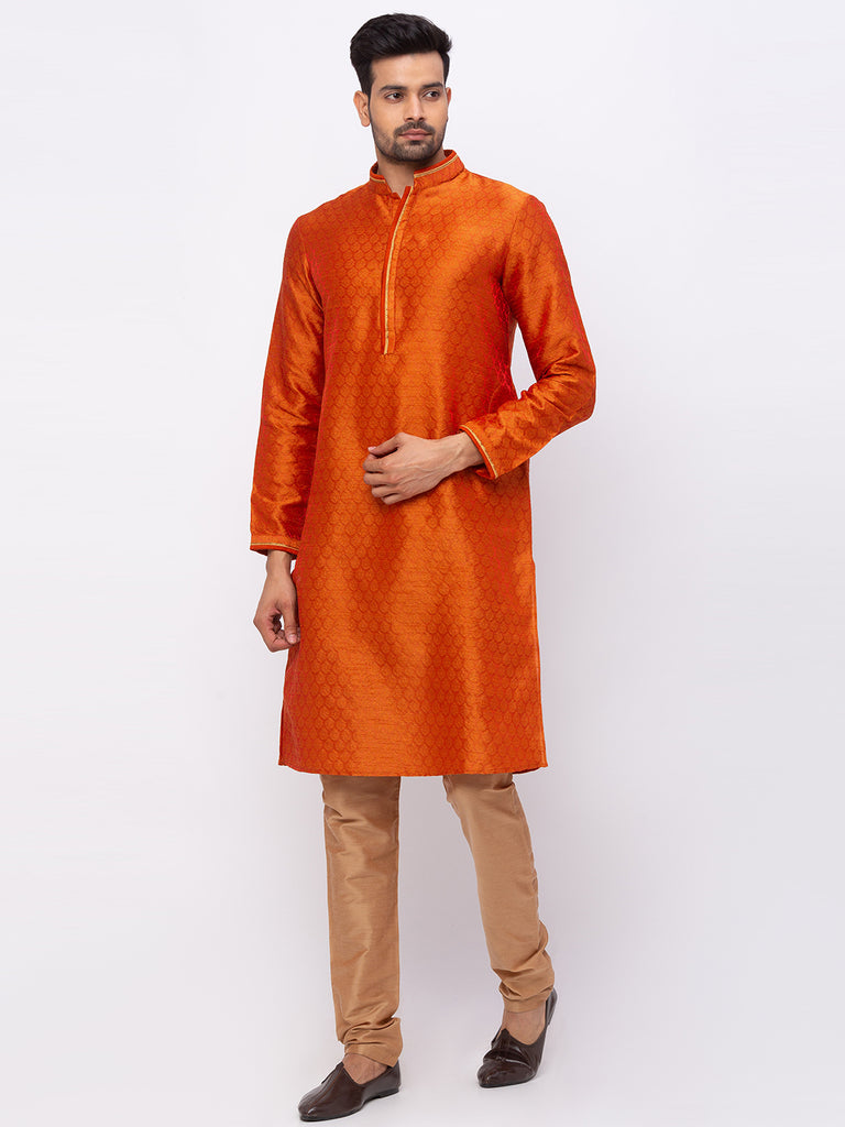 Men Straight Full Sleeve Rust Kp Set