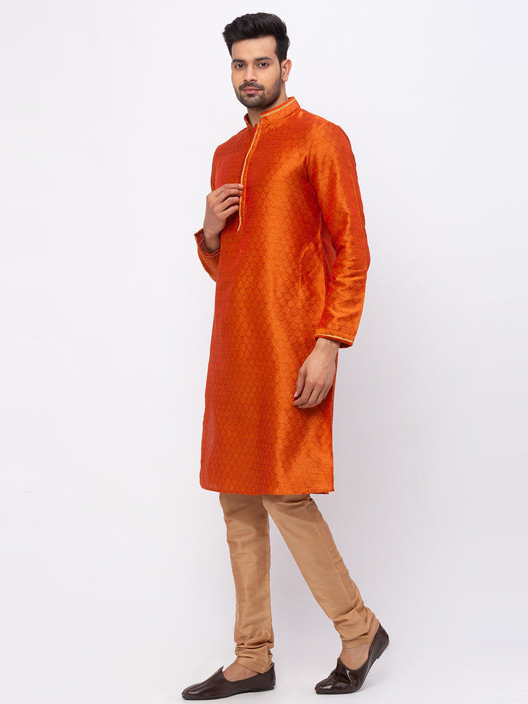 Men Straight Full Sleeve Rust Kp Set