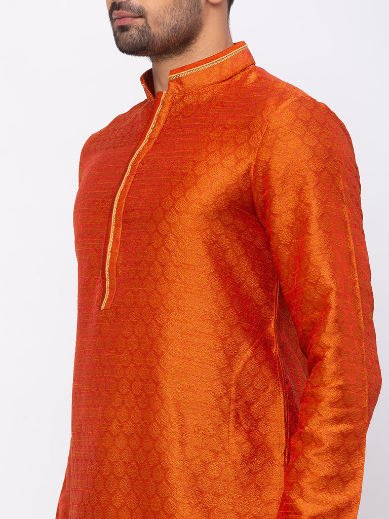 Men Straight Full Sleeve Rust Kp Set