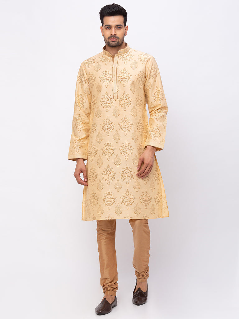 Men Straight Full Sleeve Fawn Kp Set