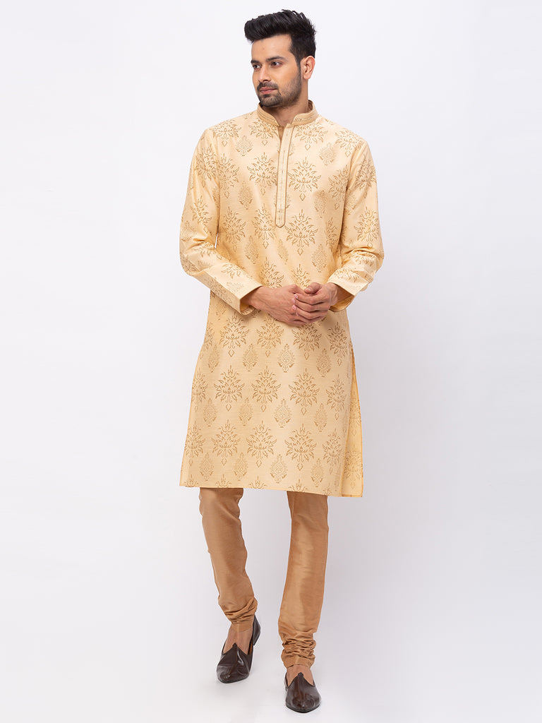 Men Straight Full Sleeve Fawn Kp Set