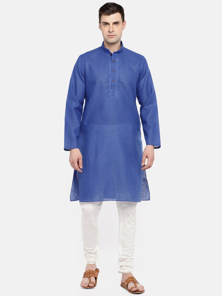 Men Straight Full Sleeve Royal Kurta