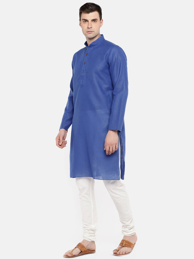 Men Straight Full Sleeve Royal Kurta