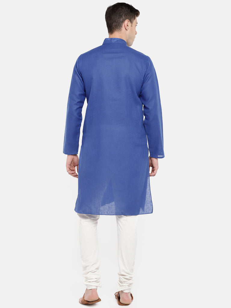 Men Straight Full Sleeve Royal Kurta
