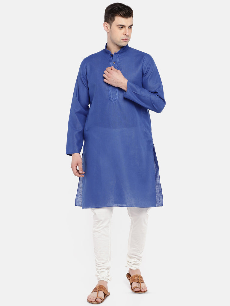 Men Straight Full Sleeve Royal Kurta
