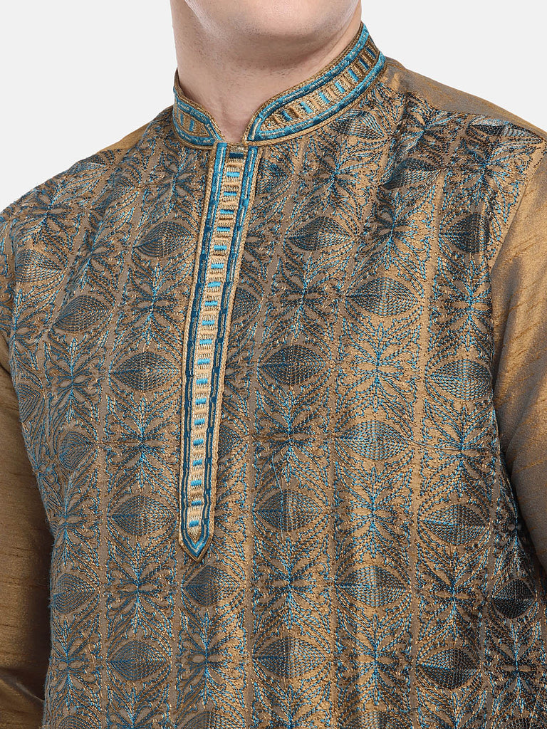 Men Straight Full Sleeve Bronze Kp Set