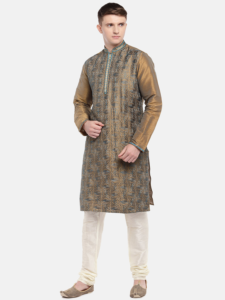 Men Straight Full Sleeve Bronze Kp Set