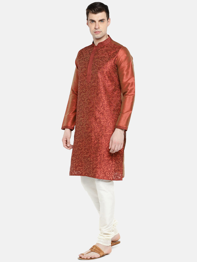 Men Straight Full Sleeve Red Kp Set