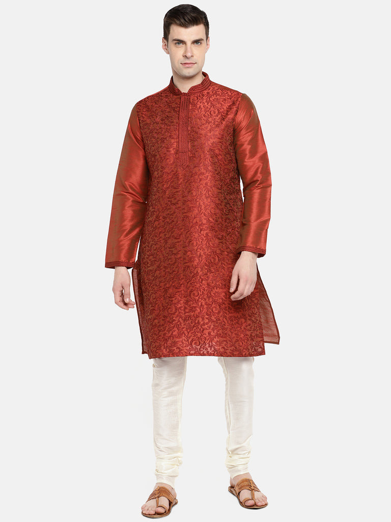 Men Straight Full Sleeve Red Kp Set