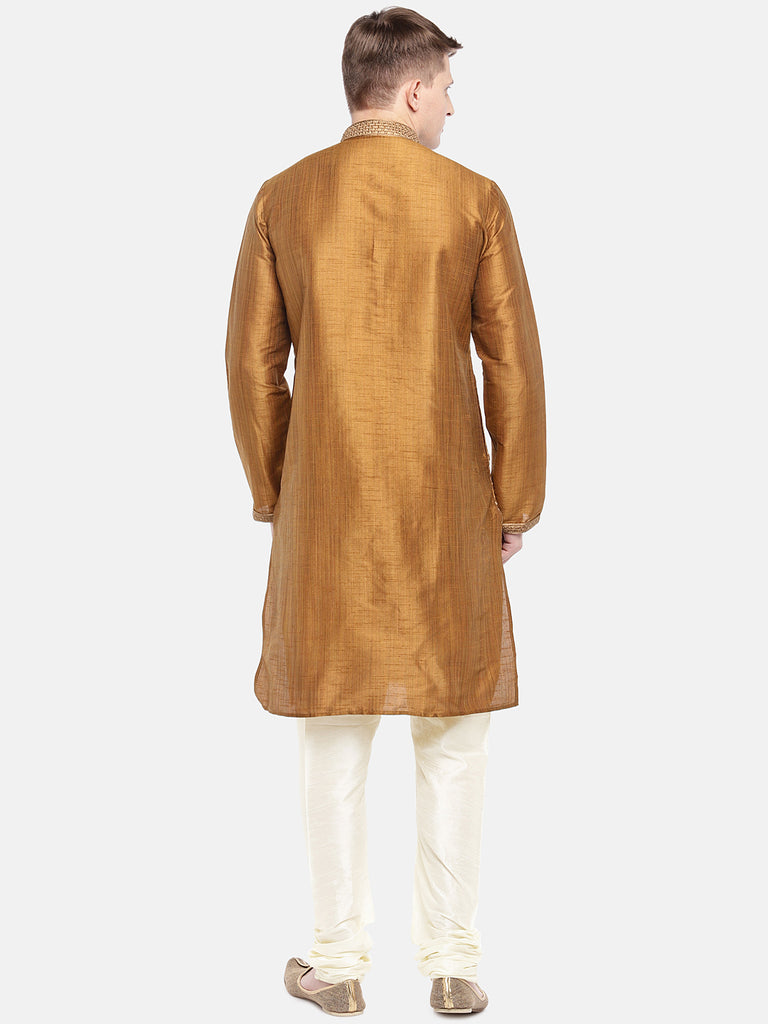 Men Straight Full Sleeve Mustard Kp Set