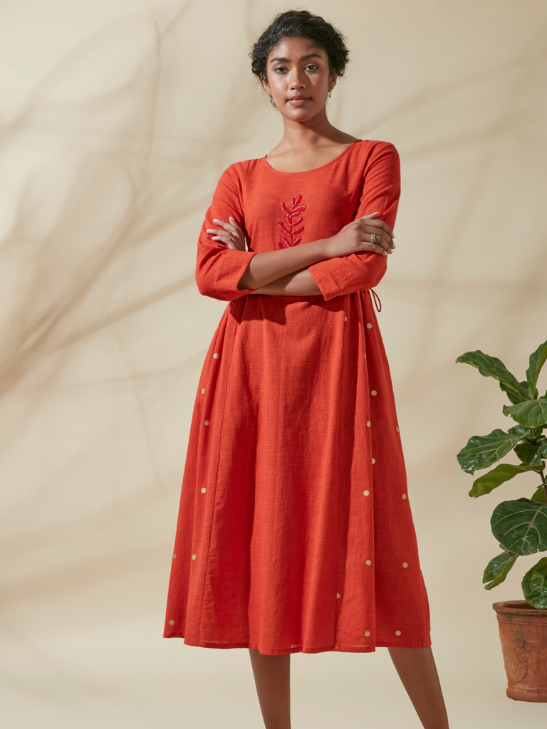 Crimson Abha Style Kurta Dress
