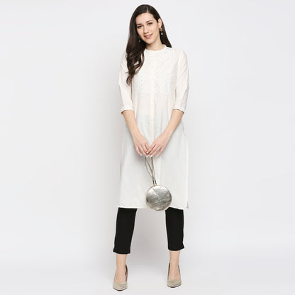 Women's Black Cotton Solid Pants