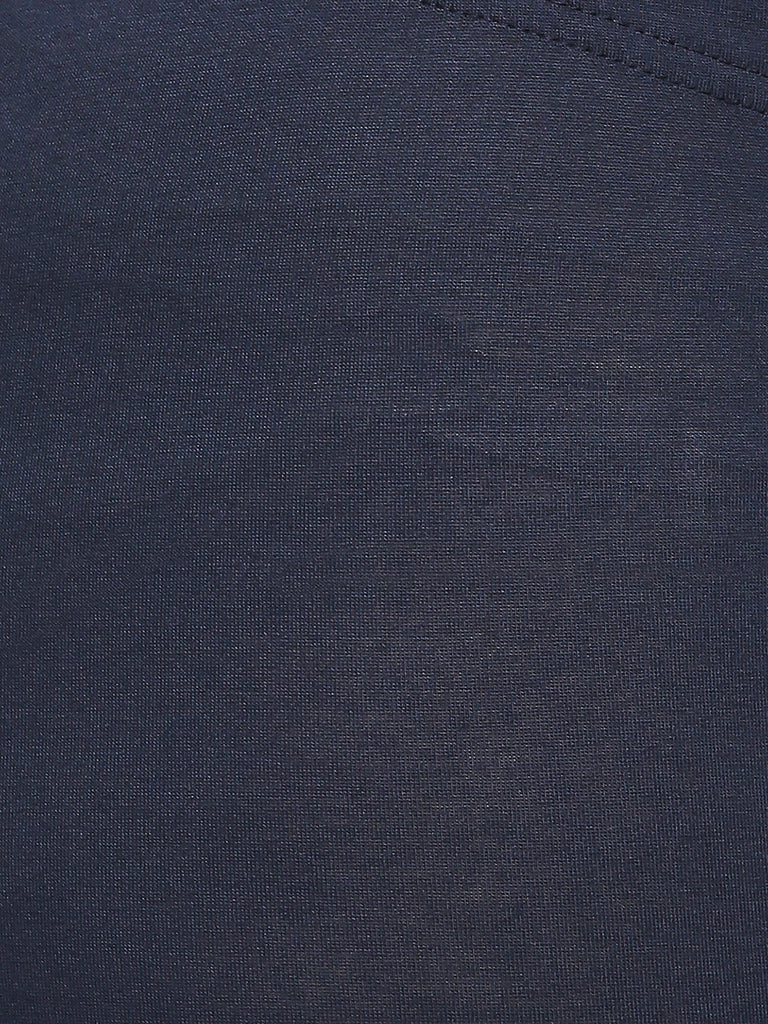 Women's Navy Cotton Solid Leggings