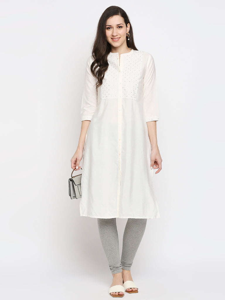 Women's Grey Cotton Solid Leggings