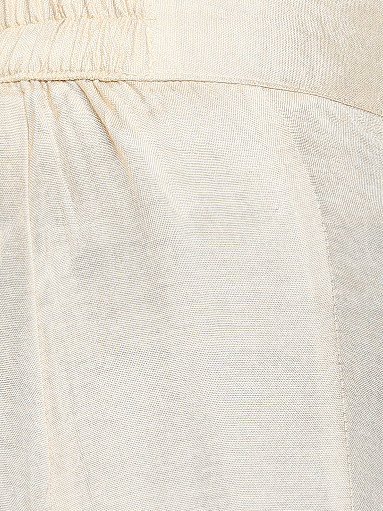Women's Light Gold Shantoon  Solid Palazzo
