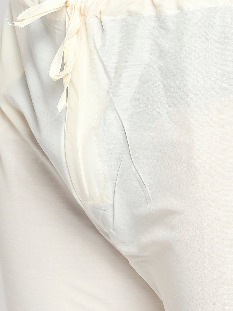 Men's Grey Blended Embroidered Kurta Pyjama
