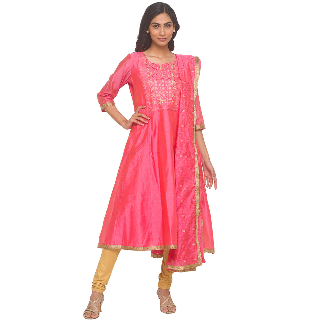 Kurta & heavy embroidred Dupatta Set