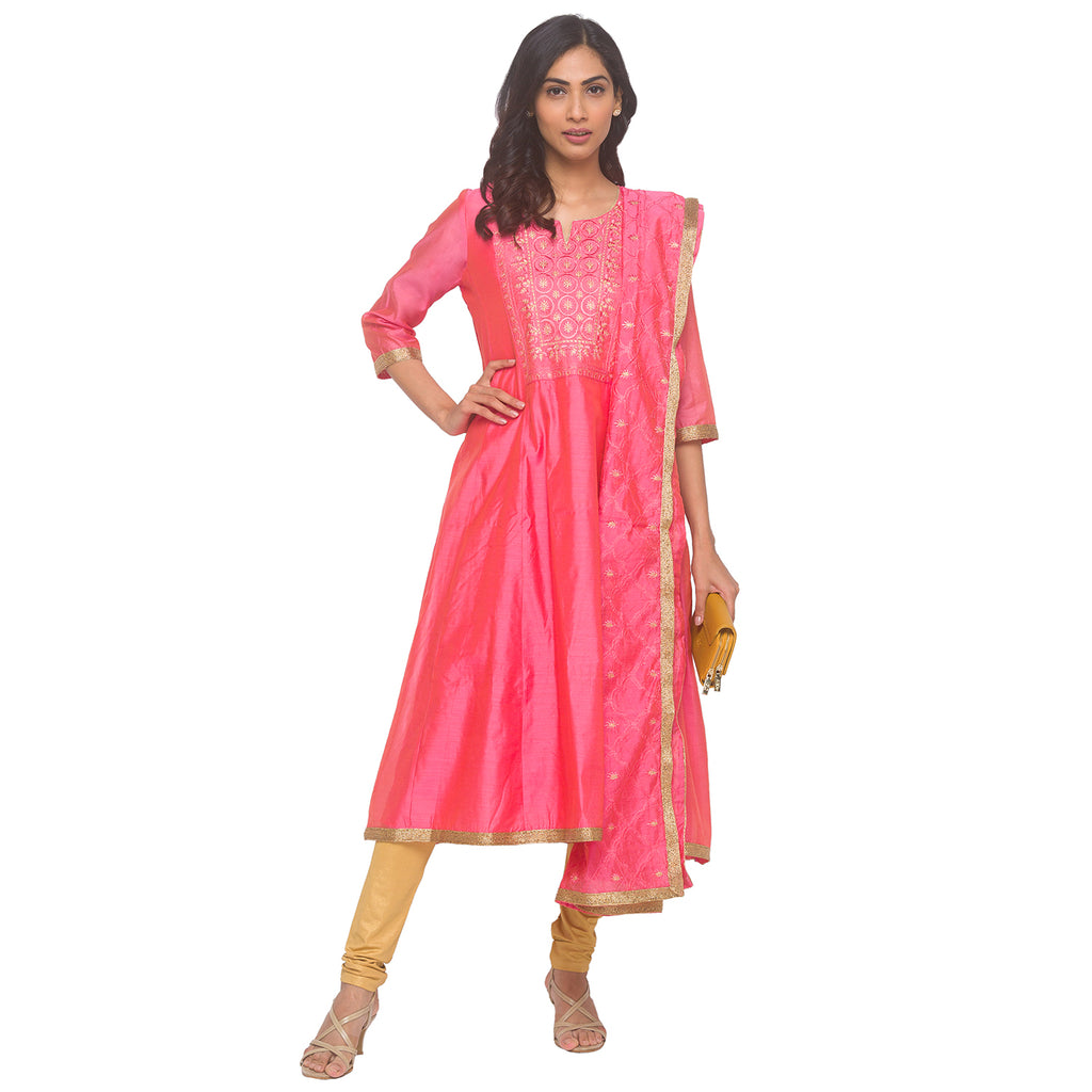 Kurta & heavy embroidred Dupatta Set