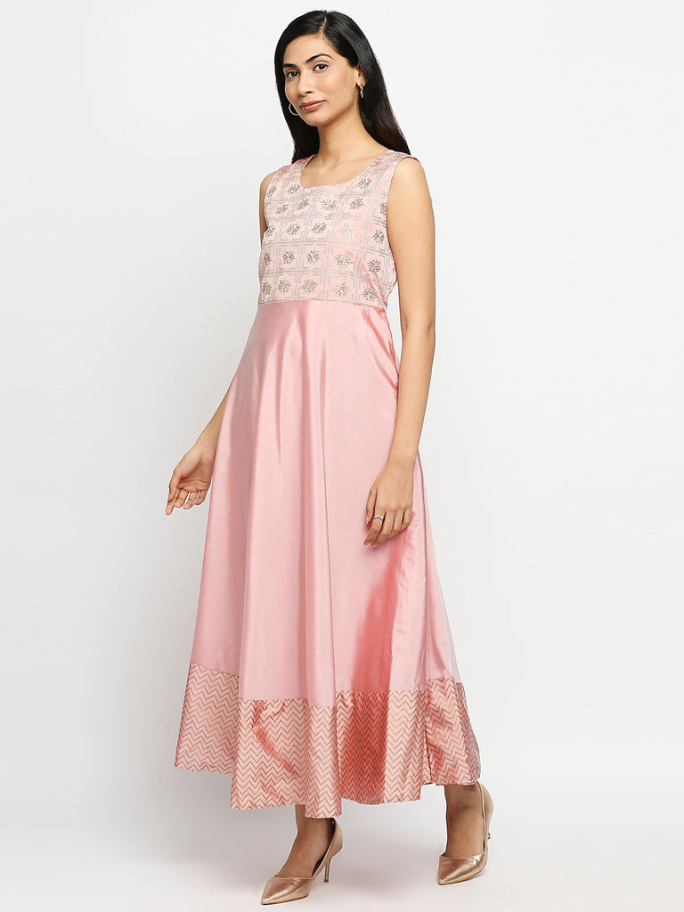 Women's Coral Blended Printed Kurta
