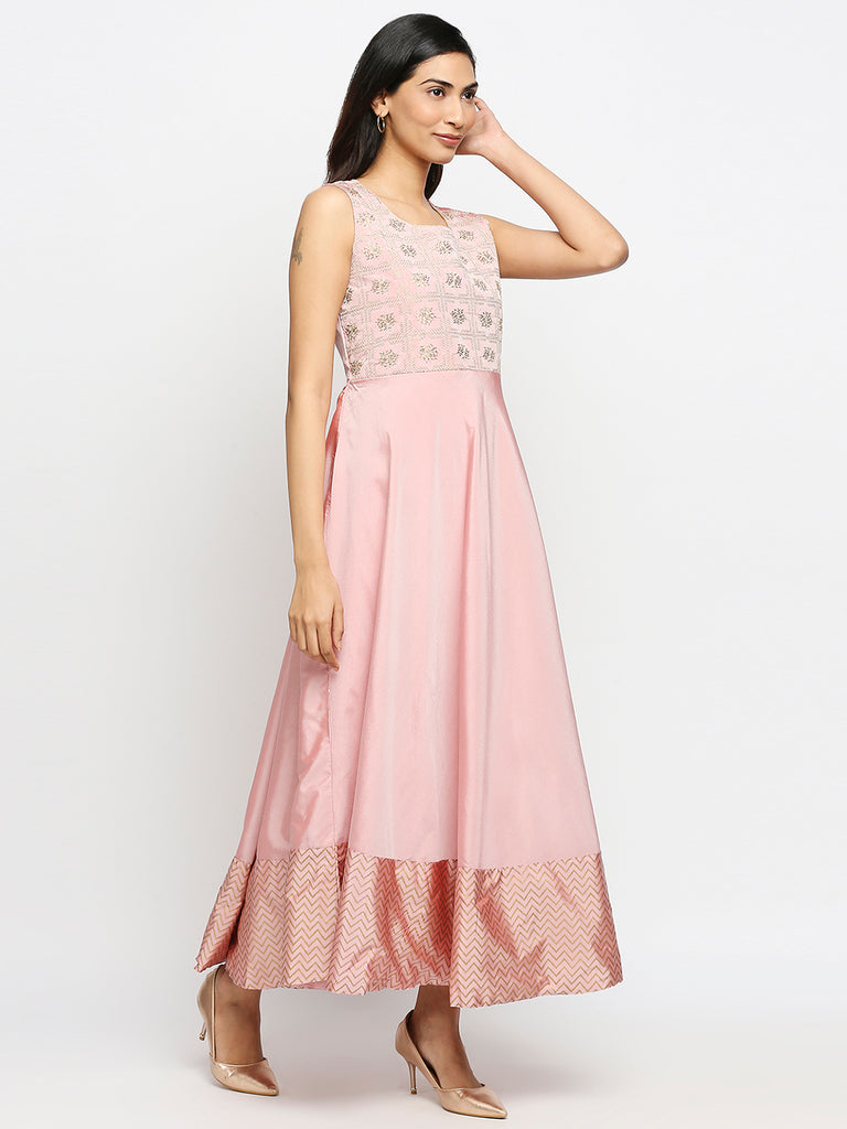 Women's Coral Blended Printed Kurta