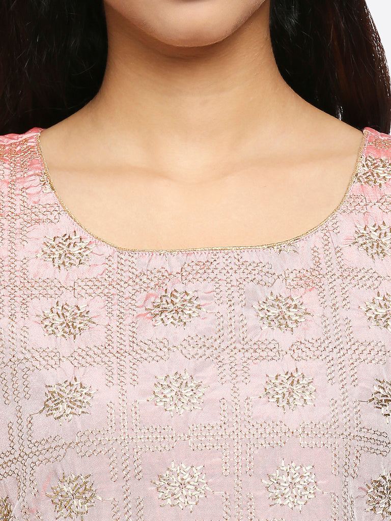 Women's Coral Blended Printed Kurta