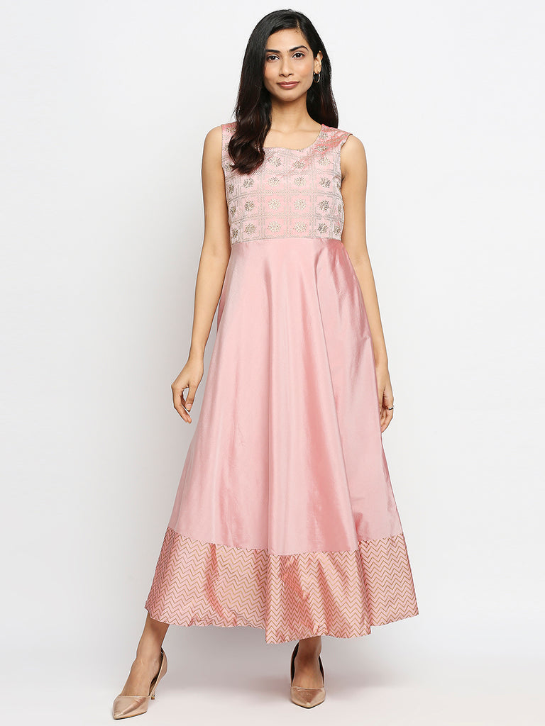 Women's Coral Blended Printed Kurta