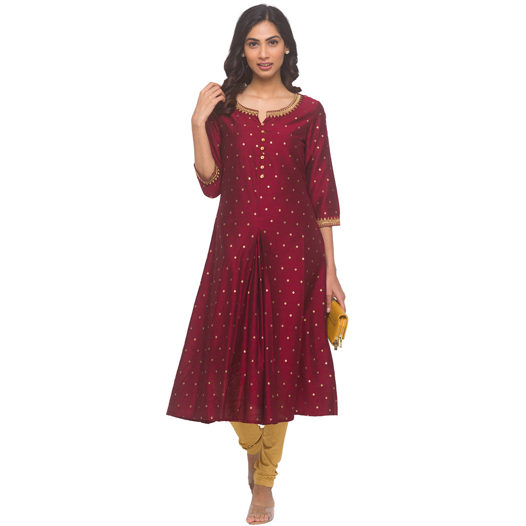 Gold Print Kurta