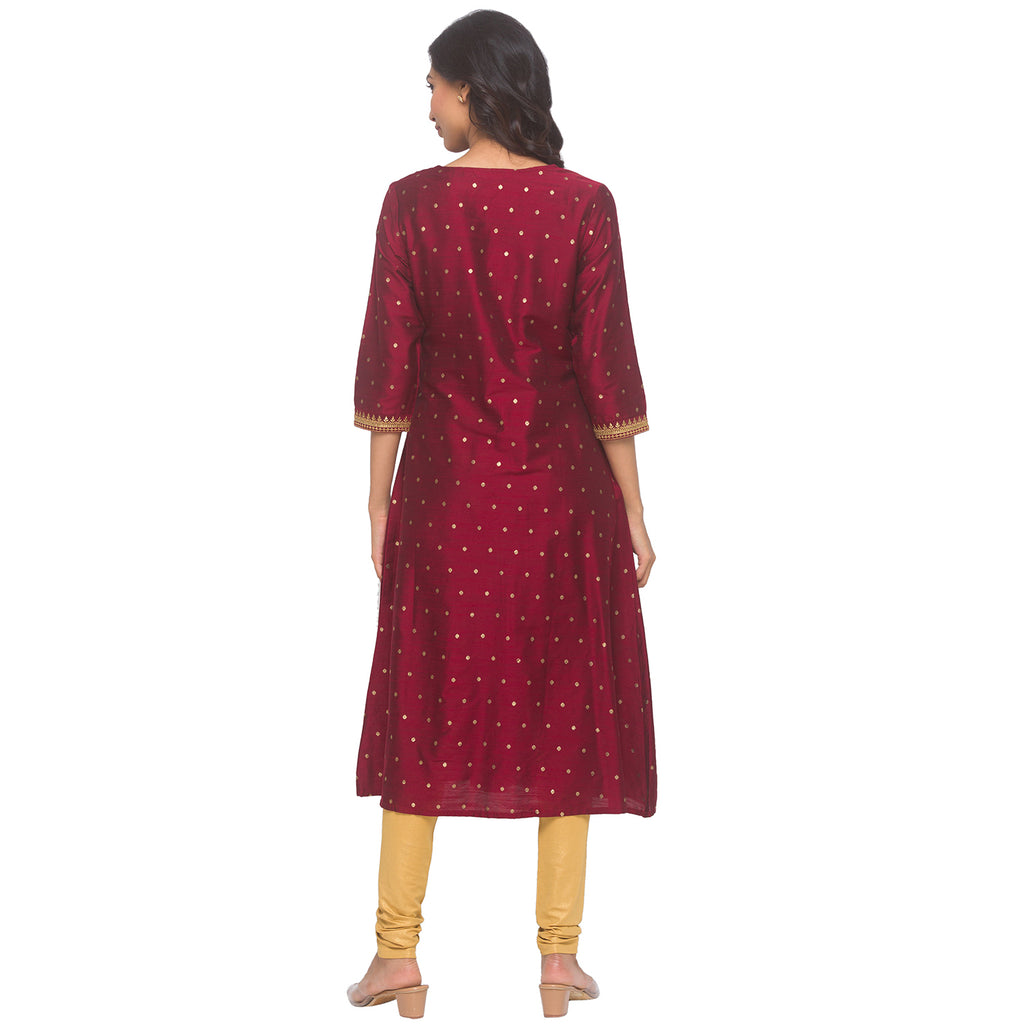 Gold Print Kurta