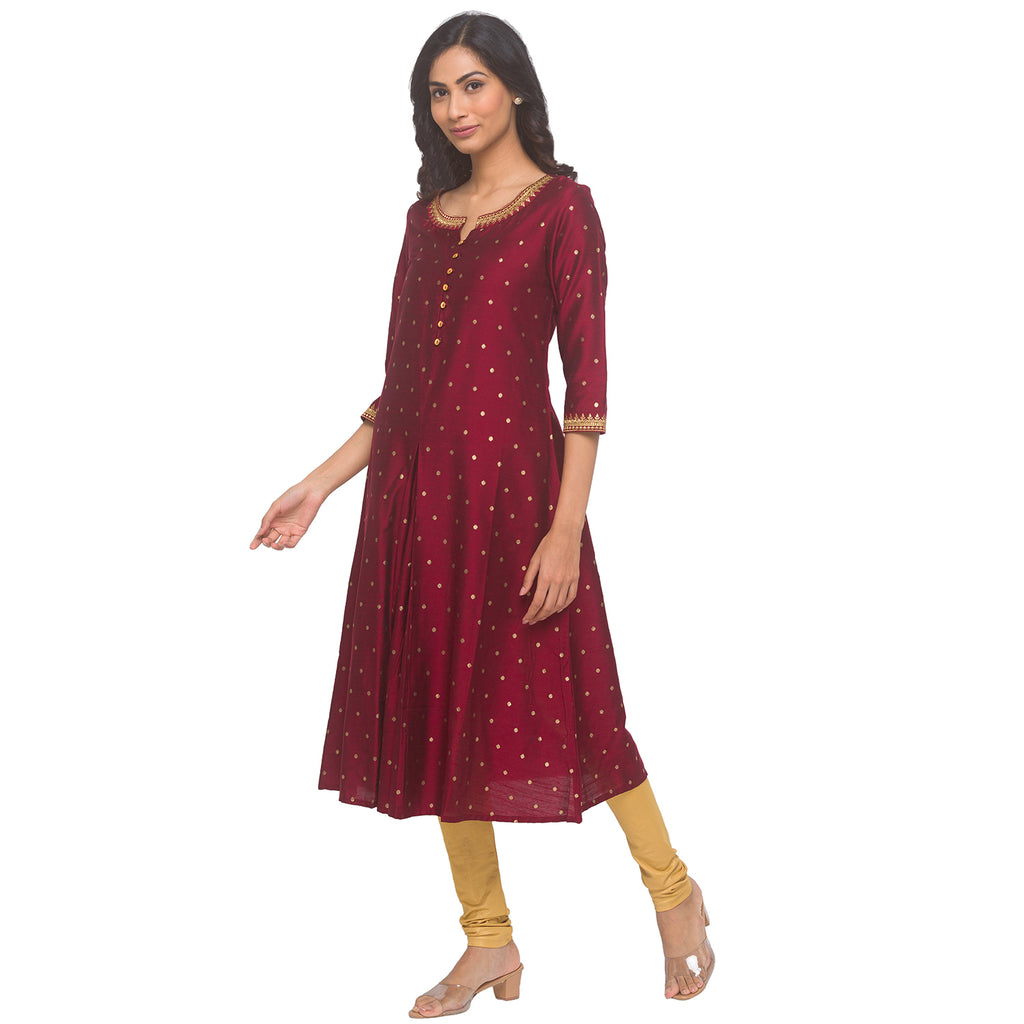 Gold Print Kurta