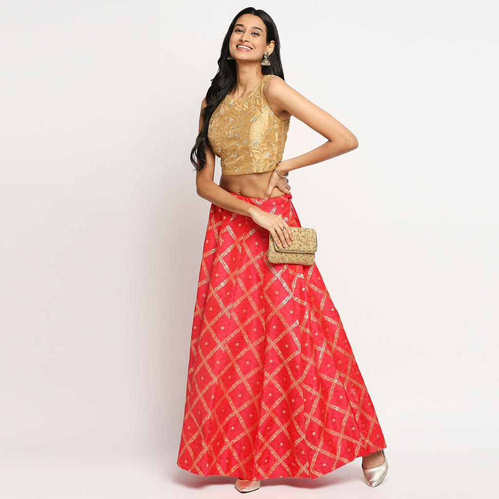Women Kalidar Fuchsia Skirt