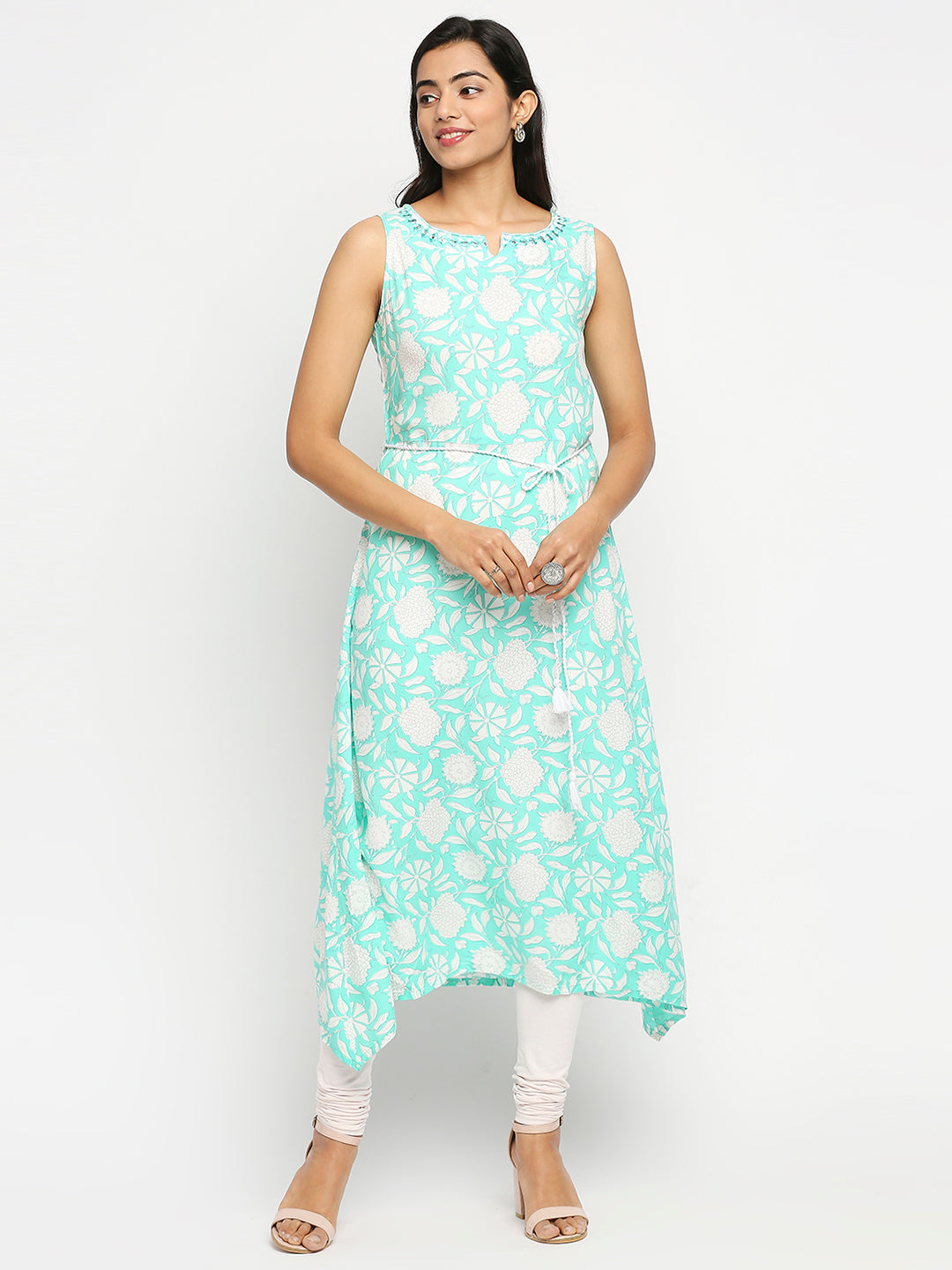 Women's Aqua Rayon  Top