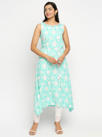 Women's Aqua Rayon  Top