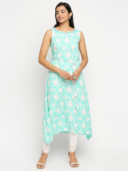 Women's Aqua Rayon  Top