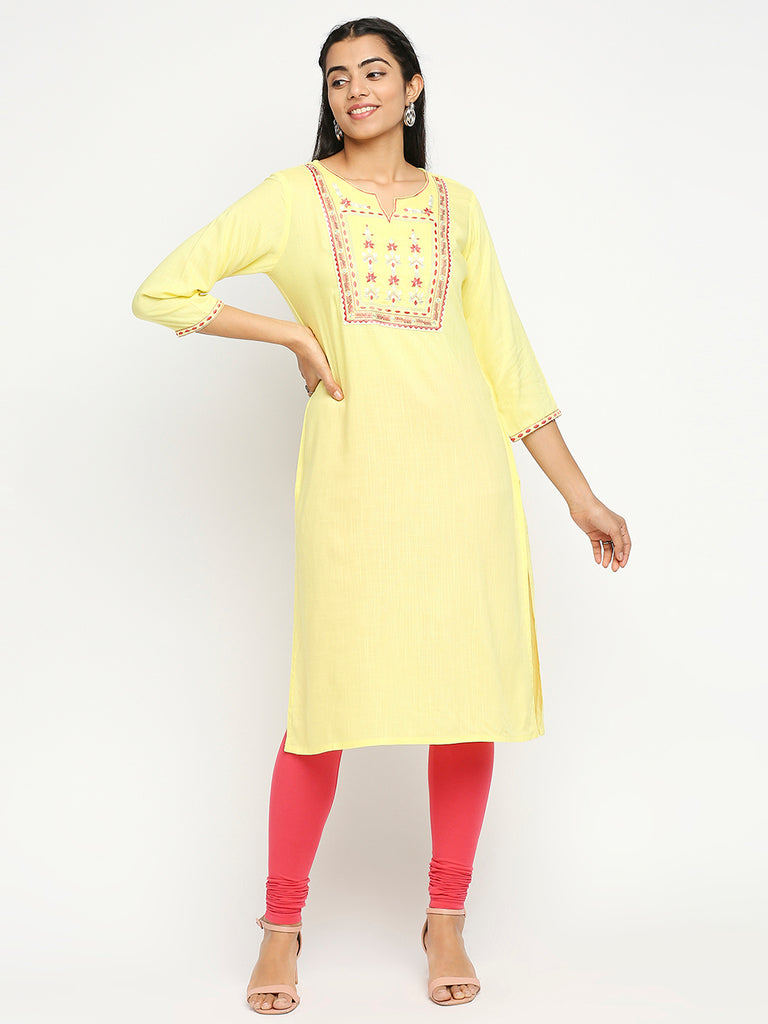 Women's Mint Rayon  Kurta
