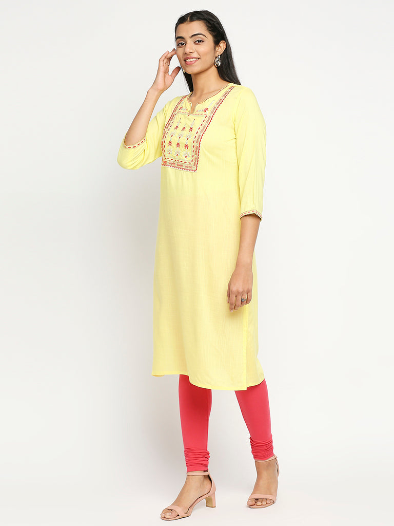 Women's Mint Rayon  Kurta