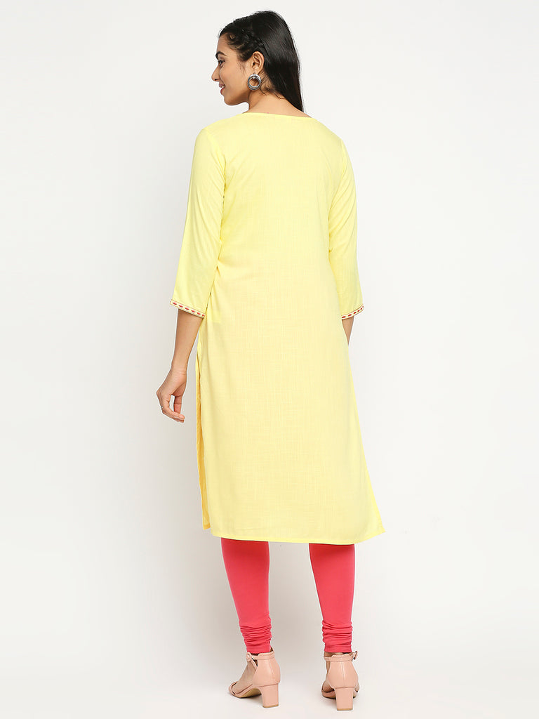Women's Mint Rayon  Kurta