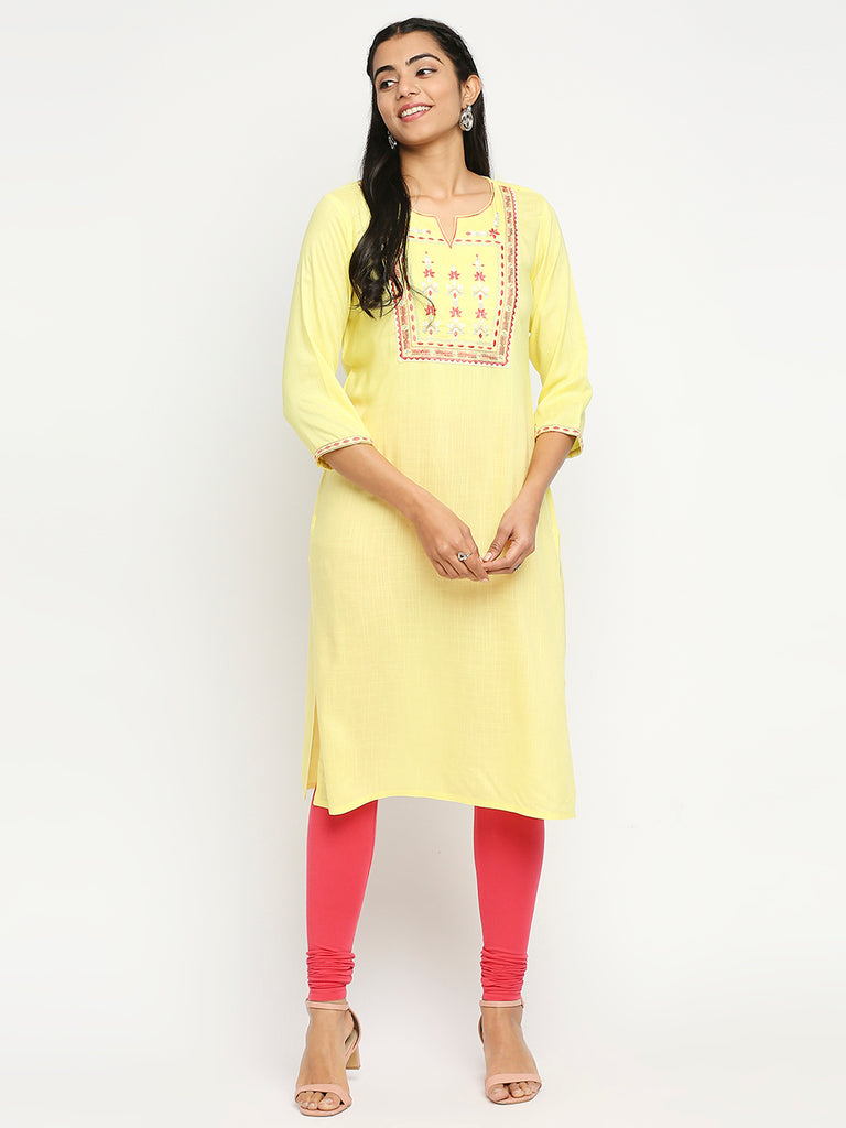 Women's Mint Rayon  Kurta