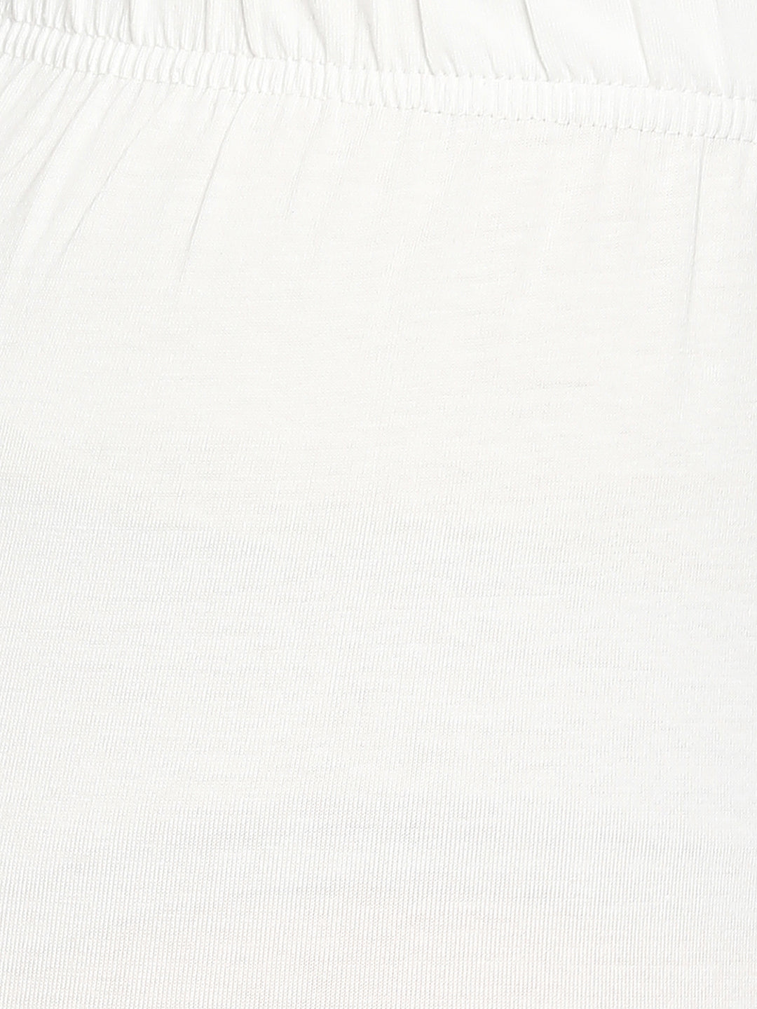 Women's Off White Cotton Lycra Solid Leggings