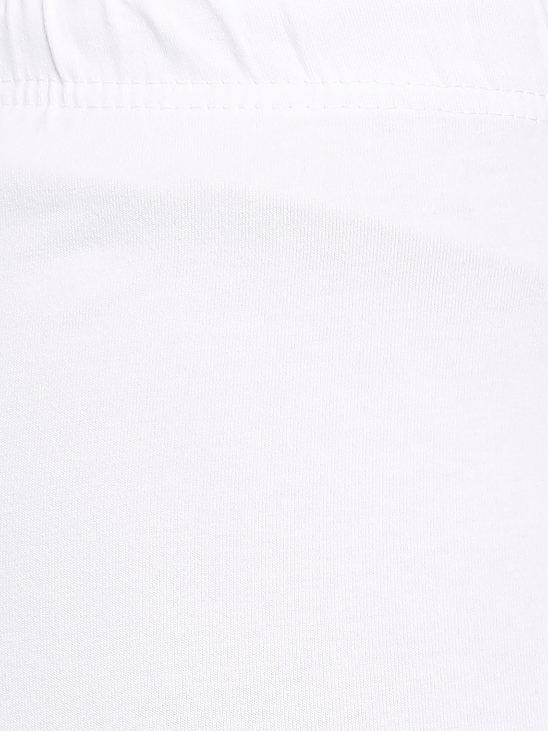Women's White Cotton Lycra Solid Leggings