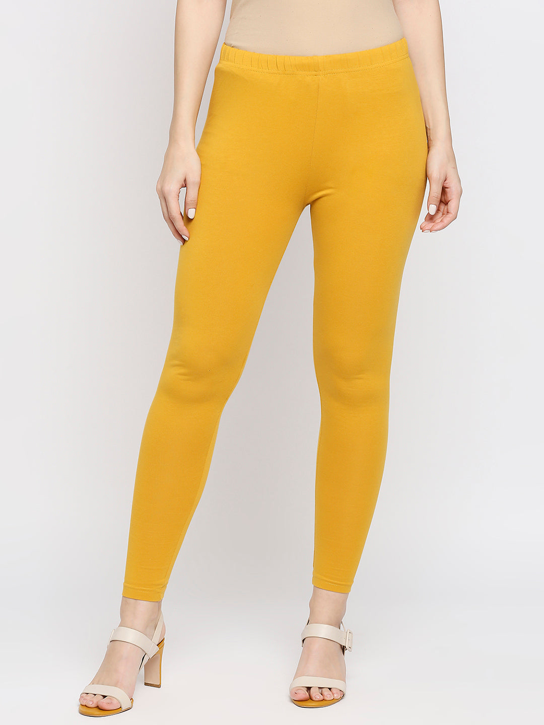 Women's Amber Cotton Lycra Solid Leggings