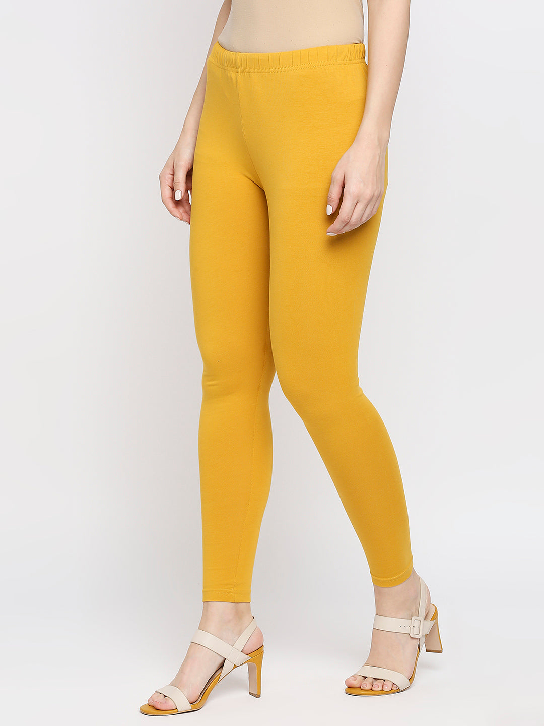 Women's Amber Cotton Lycra Solid Leggings